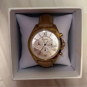 Fossil Watch Real Brown Leather Band